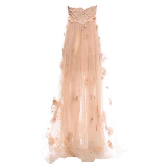 SOLD -Dolce & Gabbana Peach Lace Gown - Picture 3 of 3